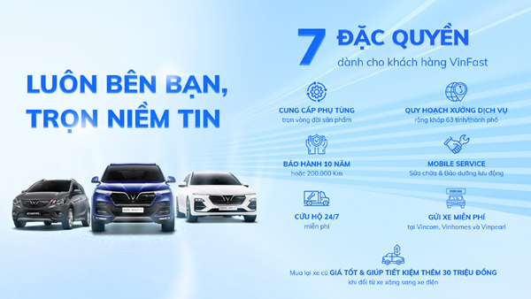 7 đặc quyền dành riêng cho chủ xe ô tô VinFast